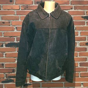 Y2K Basic Editions Vintage Suede Classic Bomber Jacket